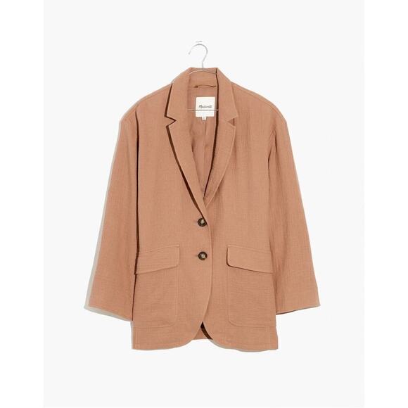 Madewell Cotton-Linen Relaxed Larsen Blazer Sz M - Picture 10 of 10